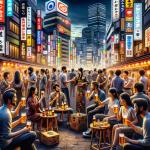 DALL·E 2023-11-12 17.48.41 - A photorealistic image of a beer party in Tokyo, Japan. The scene captures the vibrant and bustling atmosphere of Tokyo at night, with a group of peop.png